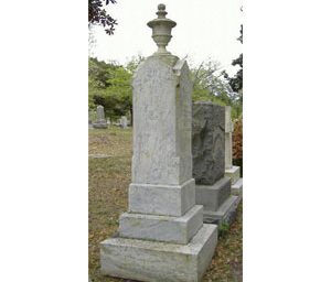 Pedestal Headstone with Urn Pedestal Headstone with Urn